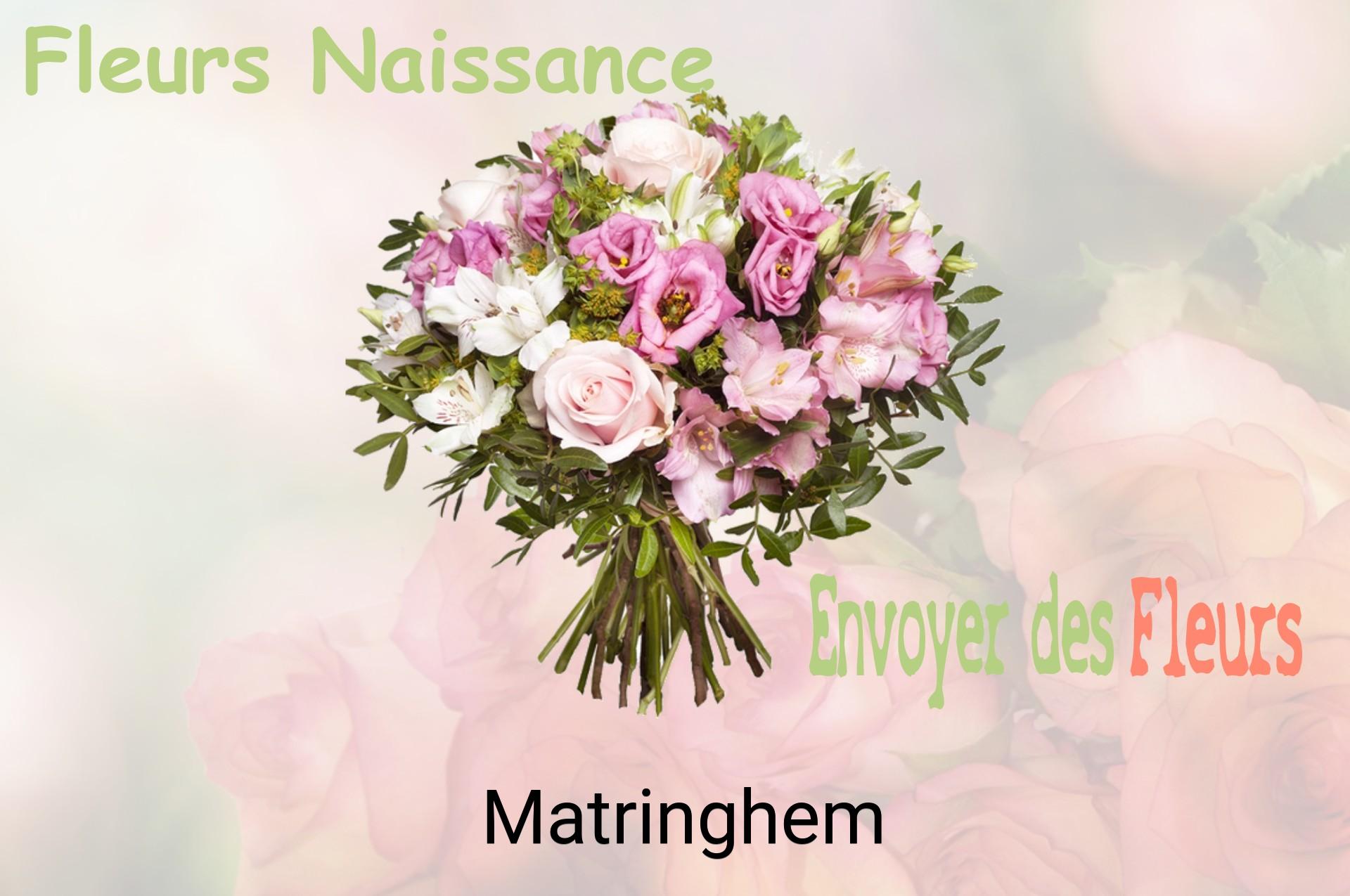 Bouquet de fleurs de naissance livré à Matringhem