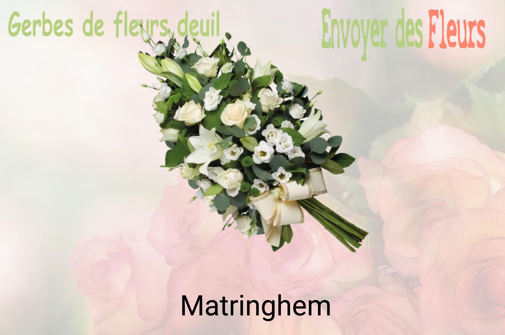 Gerbe de fleurs de deuil livrée à Matringhem